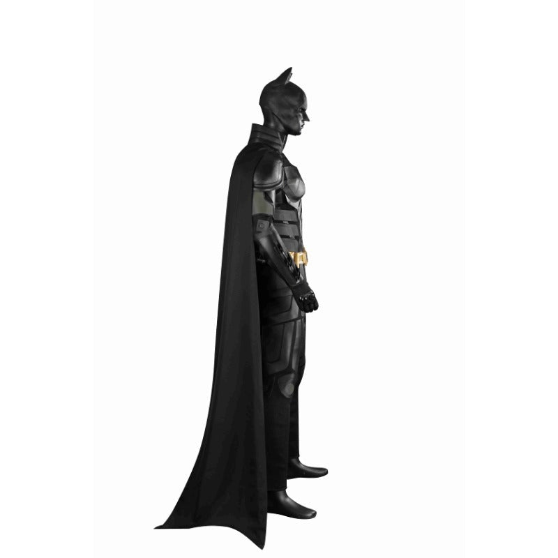 Costume Adulte Super Héros Chevalier Chauve-Souris Combinaison avec Cape et Masque pour Halloween