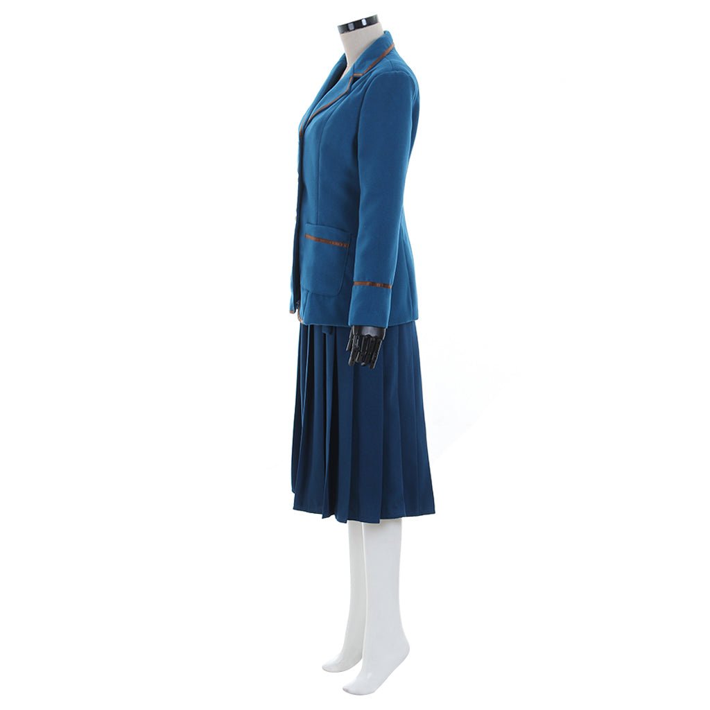Costume Bleu Veste Robe pour Femmes Adultes pour Carnaval, Halloween et Fêtes à Thème