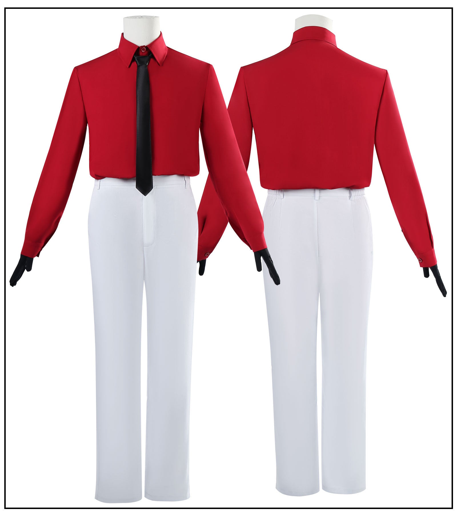 Costume Cosplay Histoire de Fantôme de la Septième Nuit - Ensemble Costume Heibai Wuchang Noir et Blanc