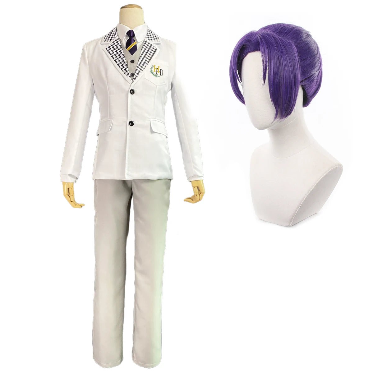 Perruque Costume Cosplay Anime Blue Lock Episode Nagi Reo Mikage DK Uniforme Scolaire Brodé Suit Rose Net Fibres Synthétiques