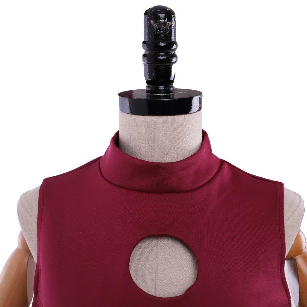 Costume Cosplay Rouge Ahsoka Tano | Combinaison de Combat & Chapeau pour Femme Adulte | Déguisement Star Wars Halloween