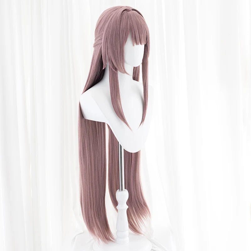 Perruque Cosplay Herta Honkai Star Rail 105cm Longue Droite Femme - Perruques Synthétiques Résistantes à la Chaleur