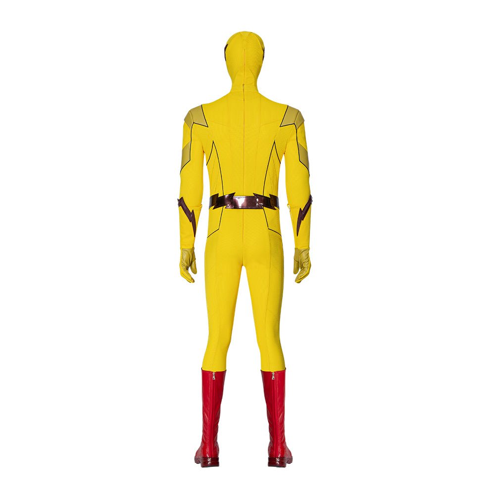 Costume Cosplay Reverse Flash Armageddon Barry Allen Combinaison Jaune pour Hommes - DC The Flash