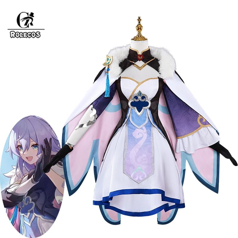 Costume Cosplay Honkai Star Rail Foxian Baiheng Membre du Quintette Haut-Nuage Robe pour Halloween Carnaval Fête