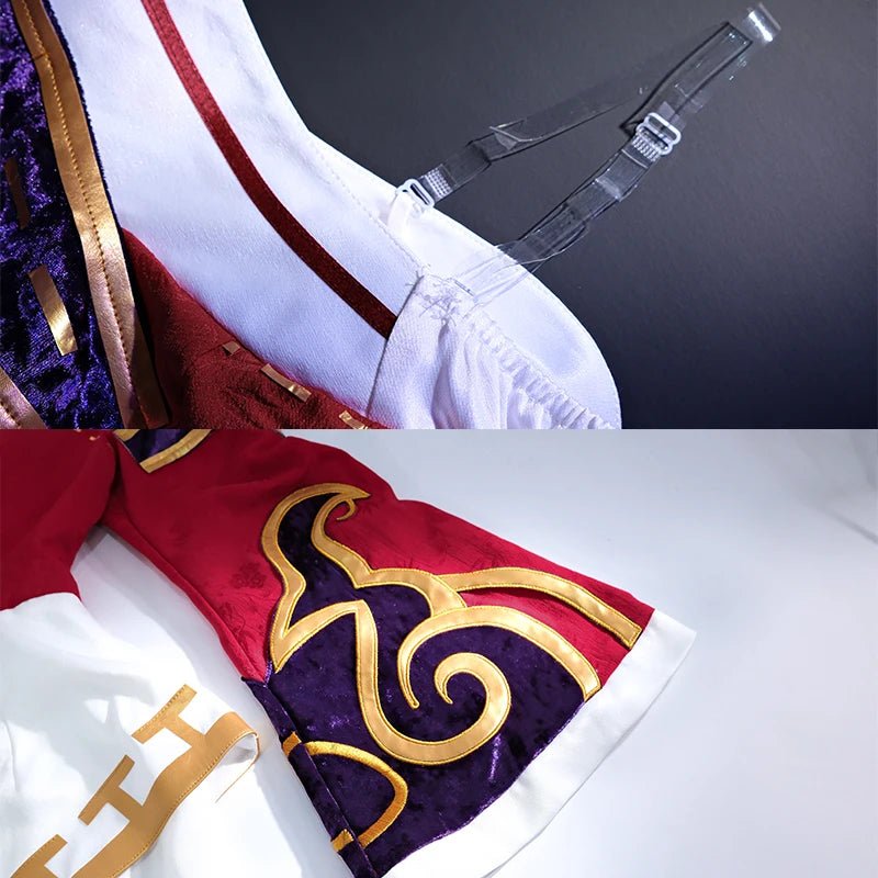 Costume Cosplay Ahri le Renard à Neuf Queues de LOL - Perruque Incluse