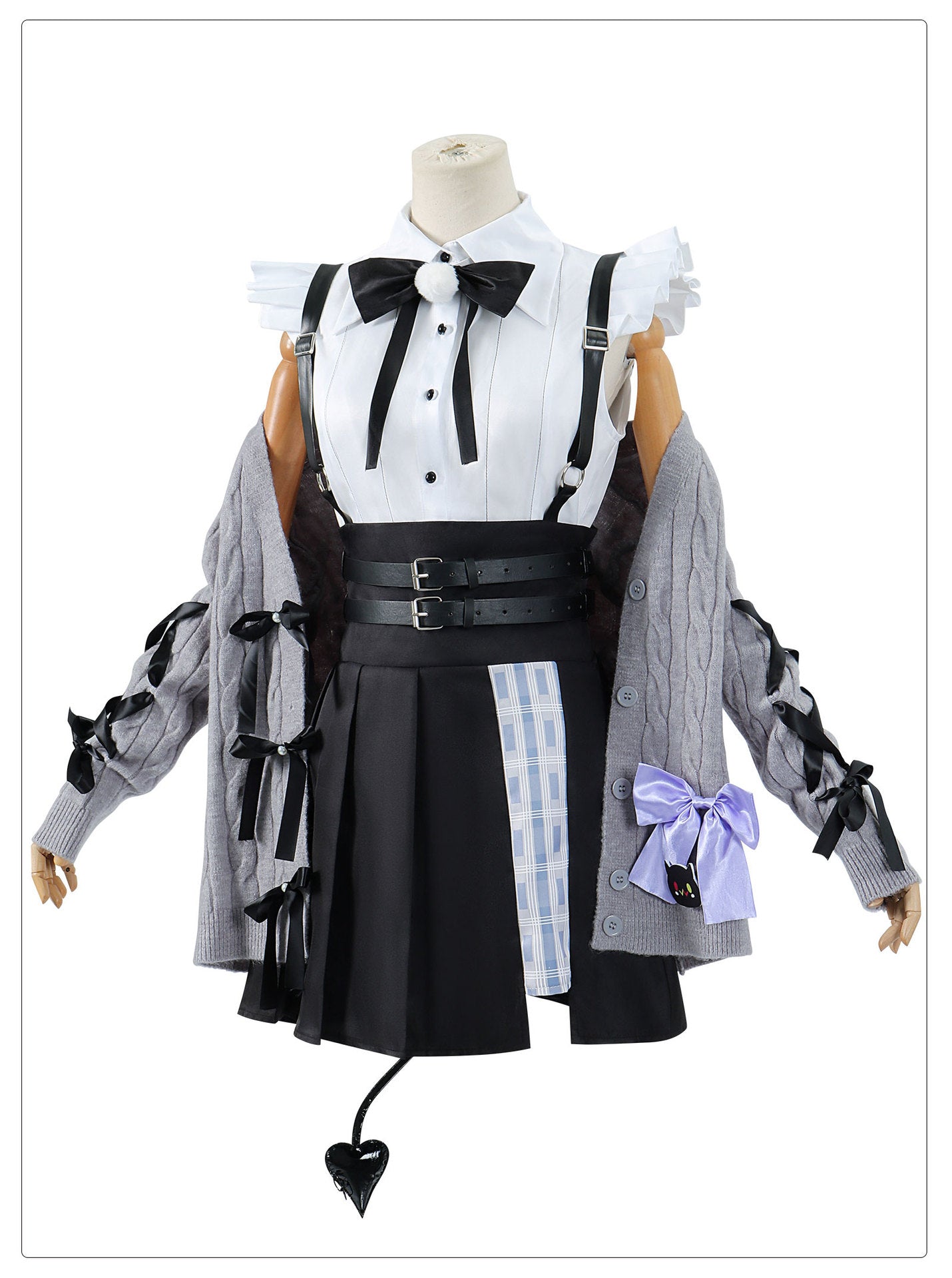 Costume Cosplay VTuber Tokoyami Towa Idole Virtuelle Style Gothique Lolita