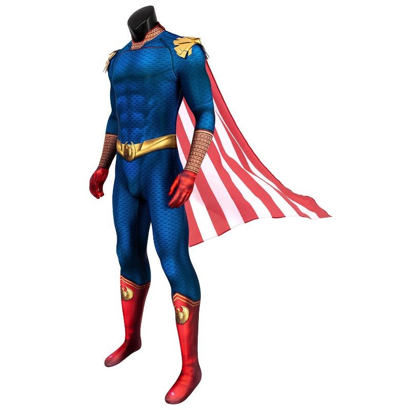 Costume Homelander pour Hommes avec Cape – Costume de Cosplay Ben Soldier pour Halloween
