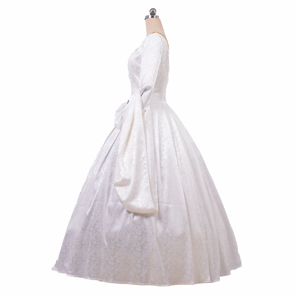 Robe Renaissance Tudor Femme | Reine Elizabeth I & Anne Boleyn Blanc | Costume Cosplay & Halloween