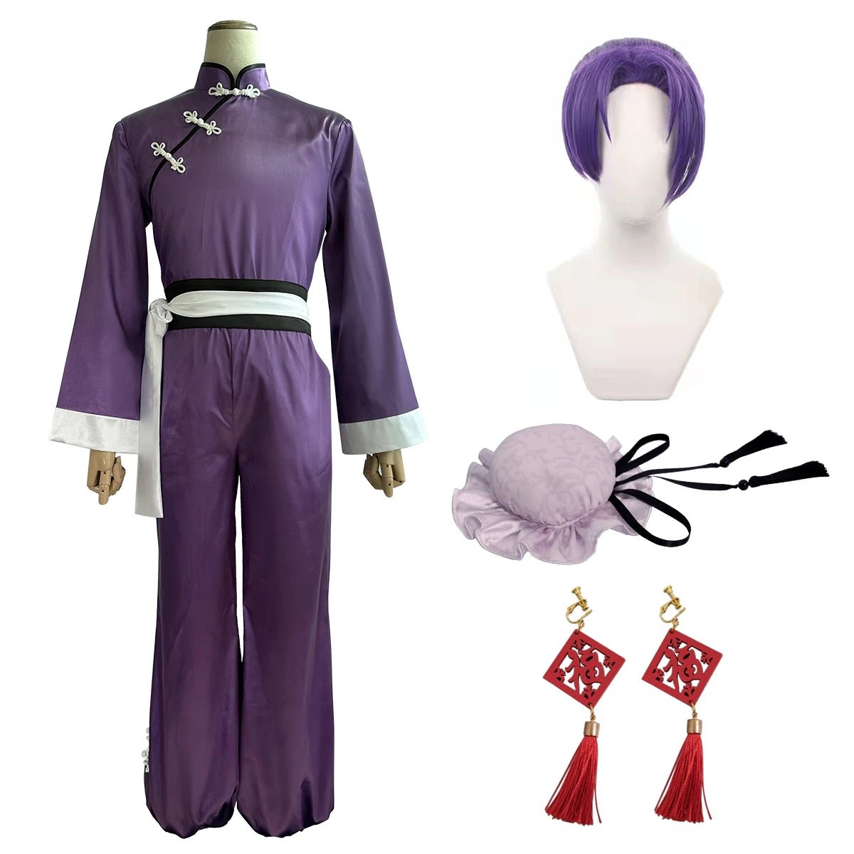 Costume Cosplay Reo Mikage de Blue Lock - Combinaison Kung Fu Tang et Perruque - Ensemble pour Fans d'Anime