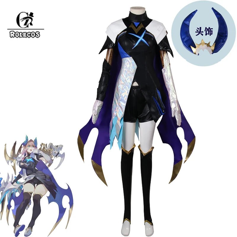 Costume Cosplay Ashe DRX LOL pour Femme - Tenue de Championne LOL avec Coiffe