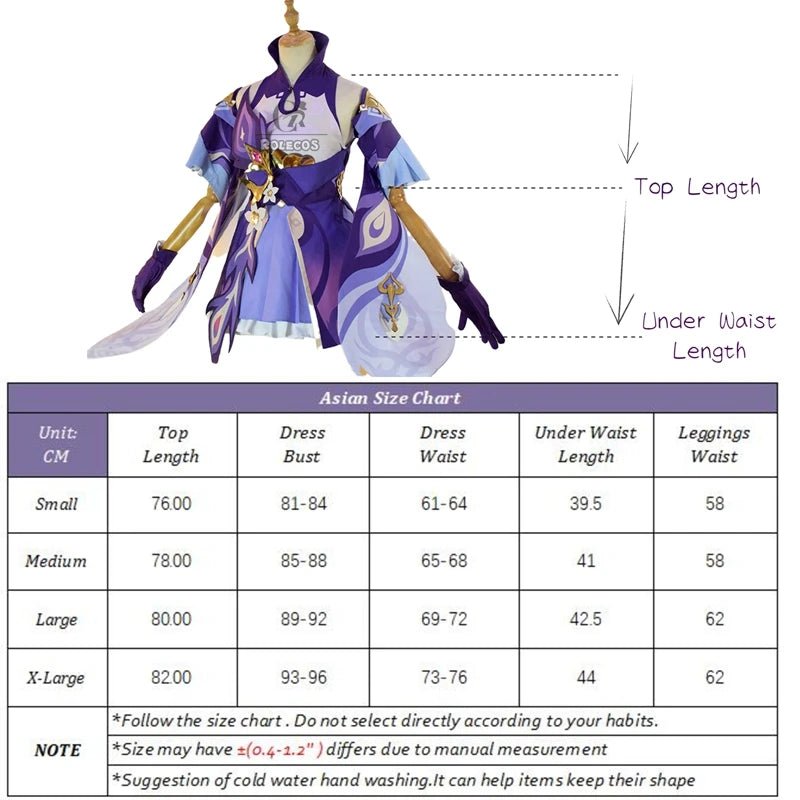 Costume Cosplay Genshin Impact Keqing Femme Violet Robe Halloween