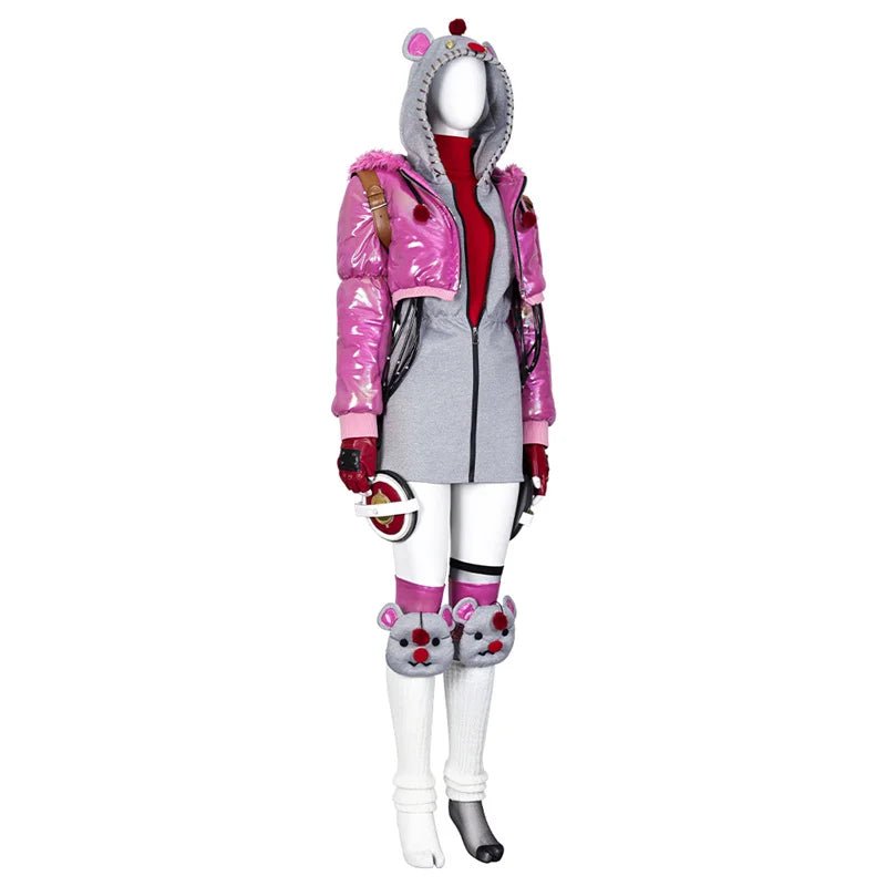Costume Cosplay Apex Wattson - Manteau Rose avec Accessoires pour Fête d'Halloween ou Carnaval