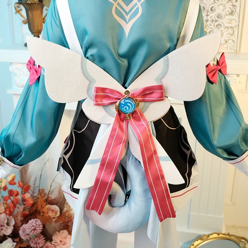 Costume Cosplay Genshin Impact Fontaine Sigewinne Infirmière en Chef avec Queue