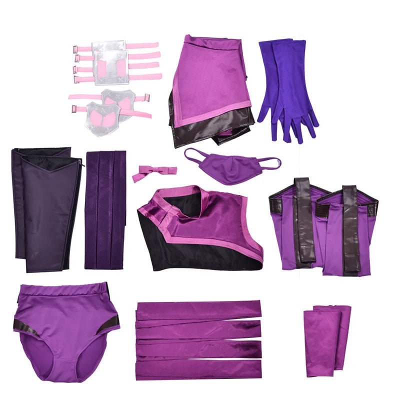 Costume Cosplay Mileena Mortal Kombat pour Femmes - Ensemble Complet Violet