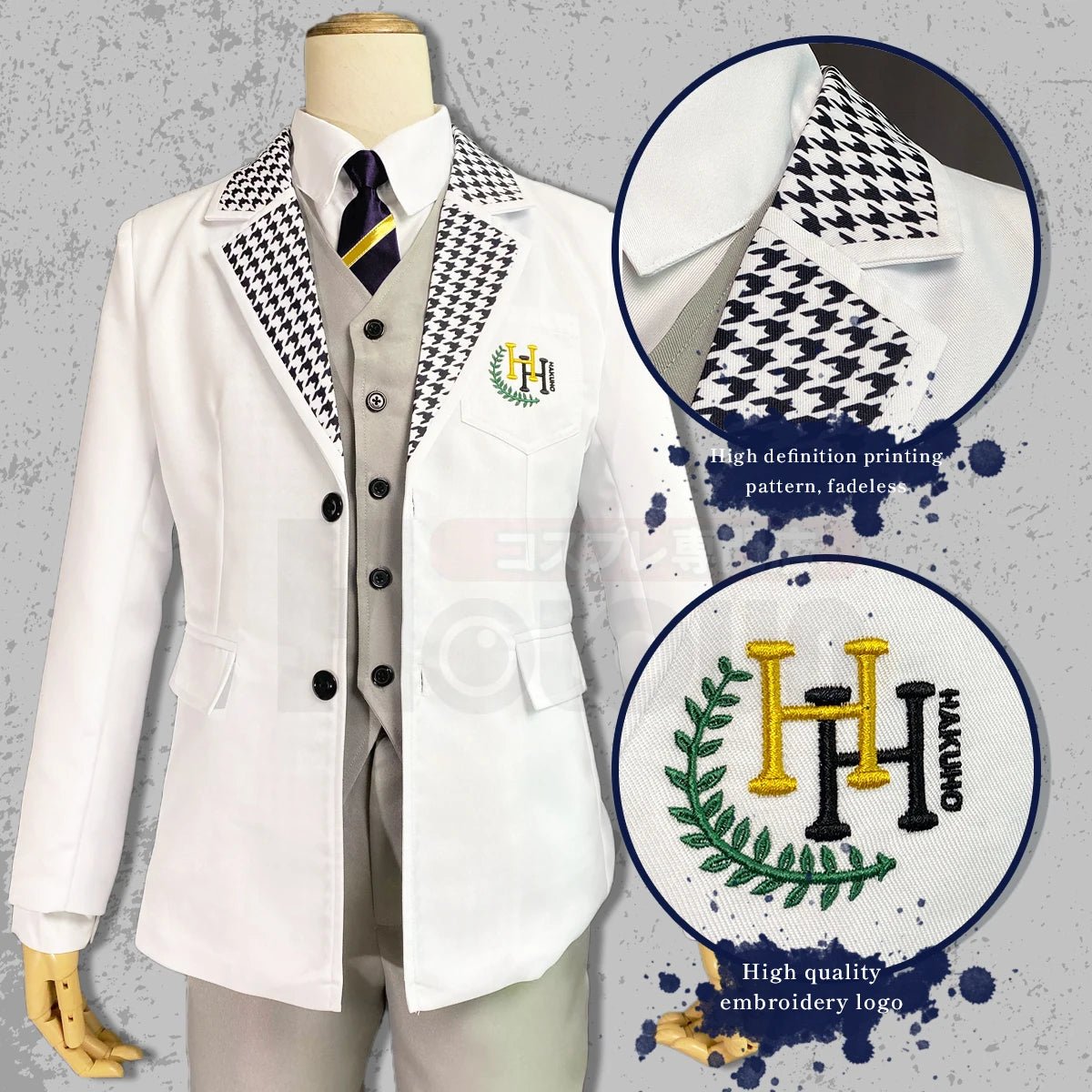 Perruque Costume Cosplay Anime Blue Lock Episode Nagi Reo Mikage DK Uniforme Scolaire Brodé Suit Rose Net Fibres Synthétiques