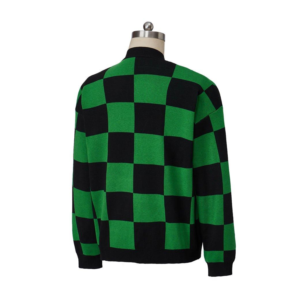 Costume Cosplay Anime Demon Kamado Tanjirou | Cardigan Sweater pour Hommes | Série Cosplay Sweater