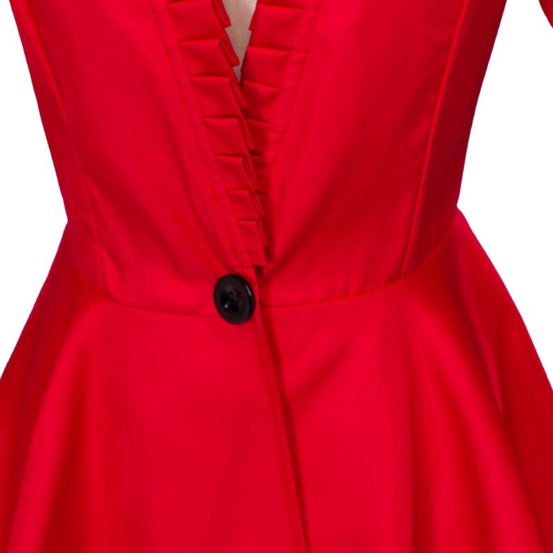 Robe Gothique Médiévale Vintage – Costume Cosplay Femme à Manches Longues et Silhouette Cintrée