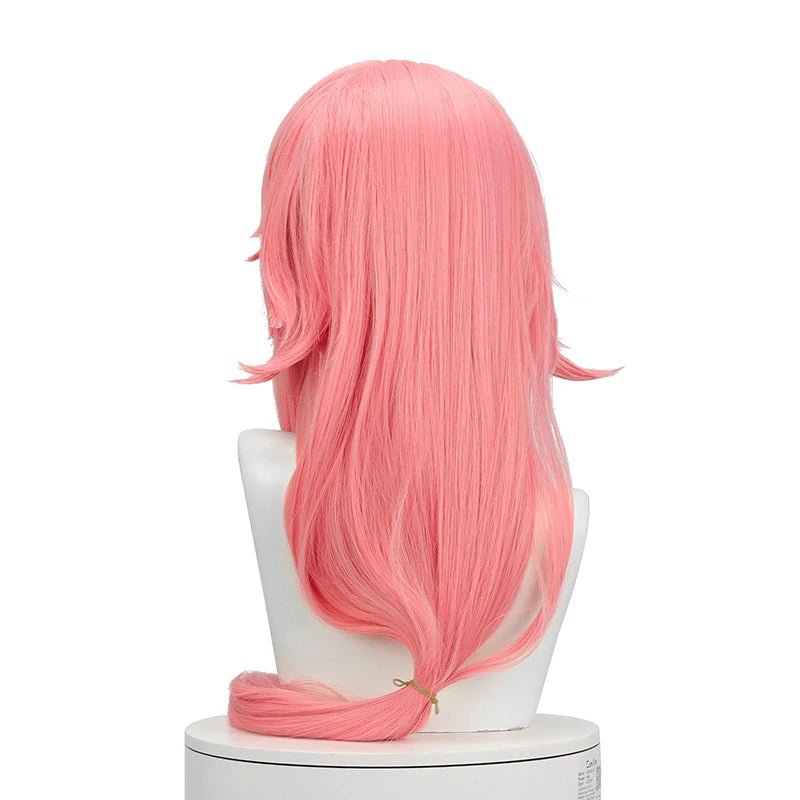 Perruque Cosplay Yae Guuji Genshin Impact 80cm Rose Droite Perruque Yae Miko Résistante à la Chaleur Cheveux Synthétiques