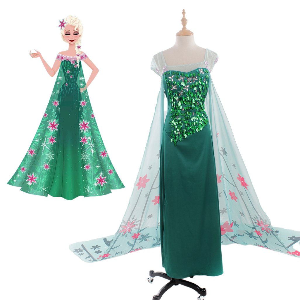 Série de Costumes Cosplay Anna & Elsa Frozen | Robes de Princesse pour Cosplay, Halloween & Fêtes