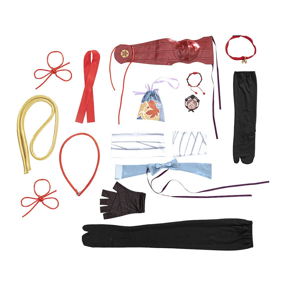 Costume Cosplay Yoimiya de Genshin Impact - Tenue Inspirée de l'Anime, Haute Qualité, Idéal pour le Jeu de Rôle