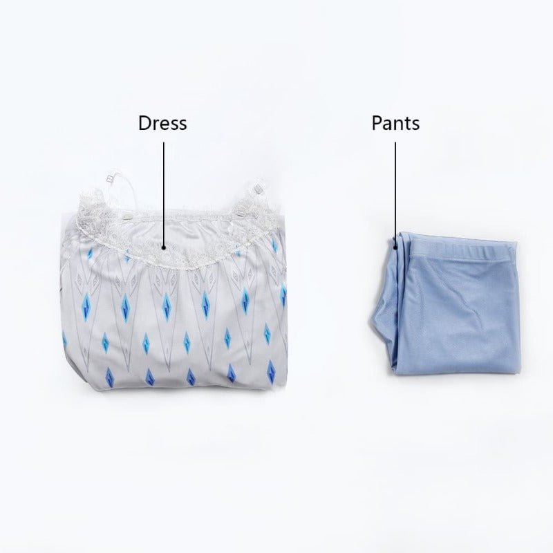 Robe de scène Cosplay Princesse Elsa à manches longues pour femmes - Costume Frozen