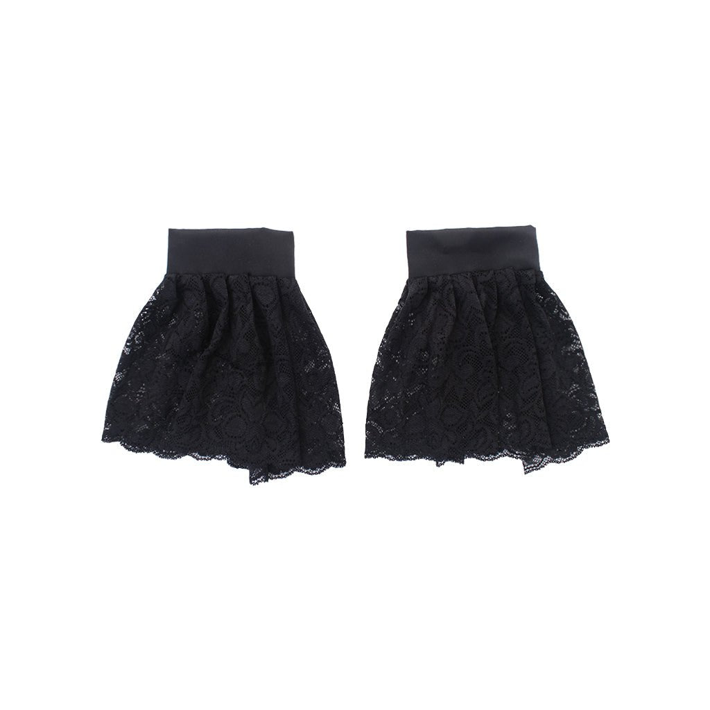 Col détachable et manchettes en dentelle noire victorienne | Accessoires gothiques cosplay pour anime et mode historique