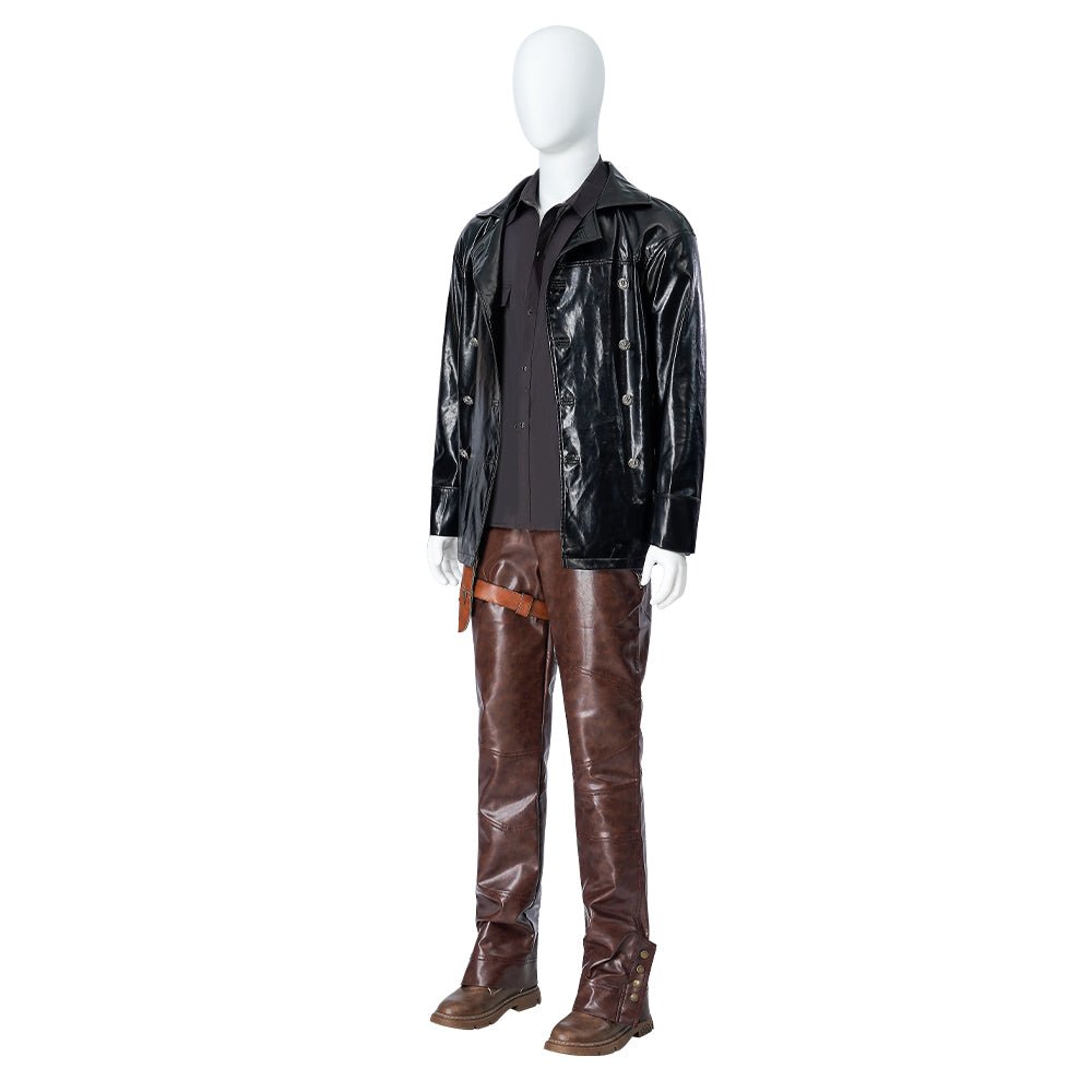 Costume Cosplay Negan de The Walking Dead: Dead City avec Veste en Cuir et Batte Lucille