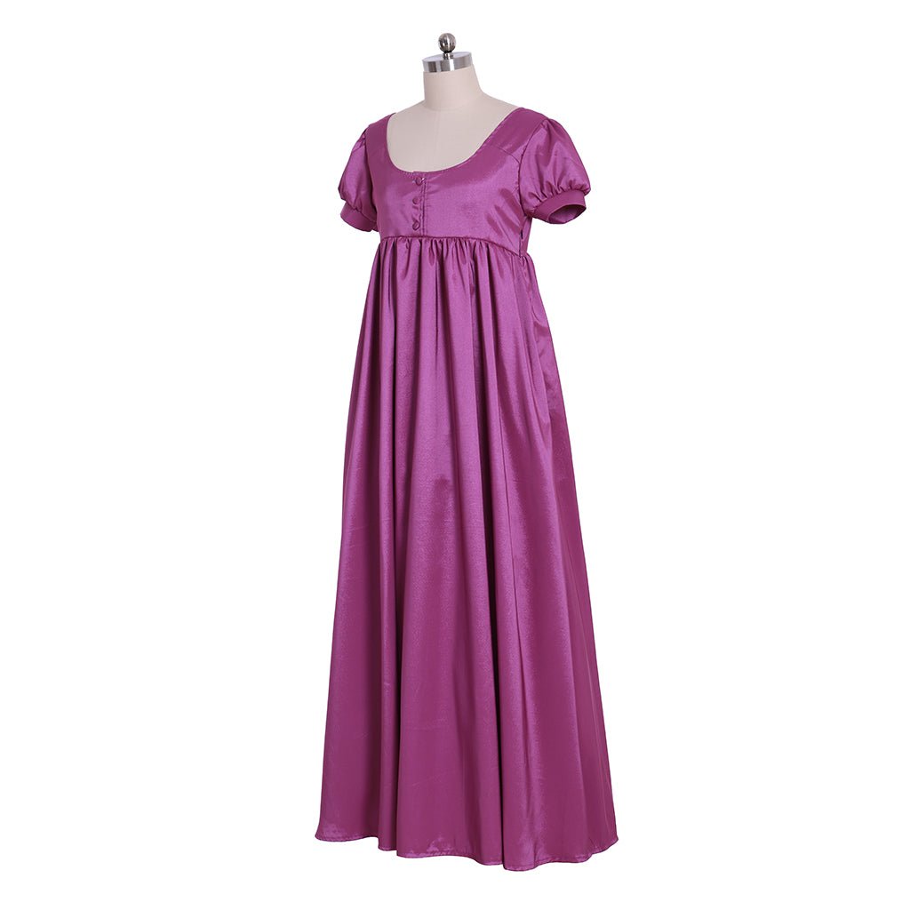 Robe Violette Régence Médiévale Renaissance Noble Costume de Théâtre pour Femme