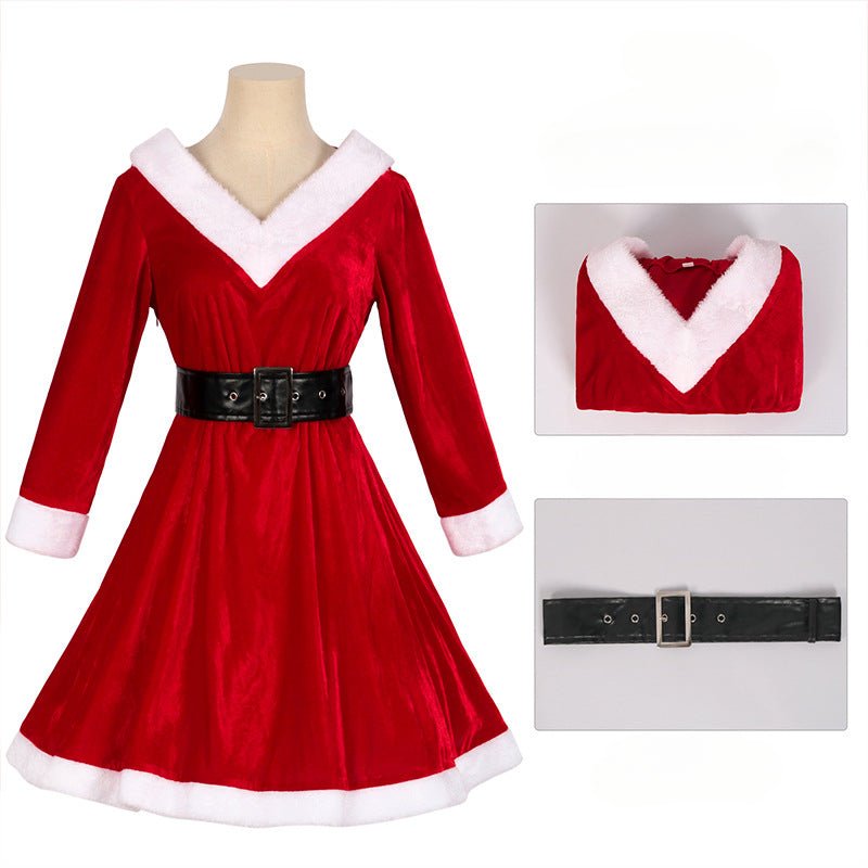 Nouveau costume médiéval de Noël, robe à thème de fête, tenue de Noël pour performances COS