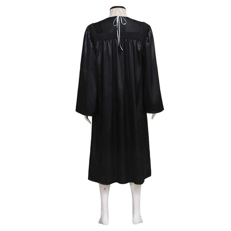 Robe Noire de Juge Médiéval Costume Cosplay - Tenue de Carnaval Halloween pour Adultes | Série L'AniMirage