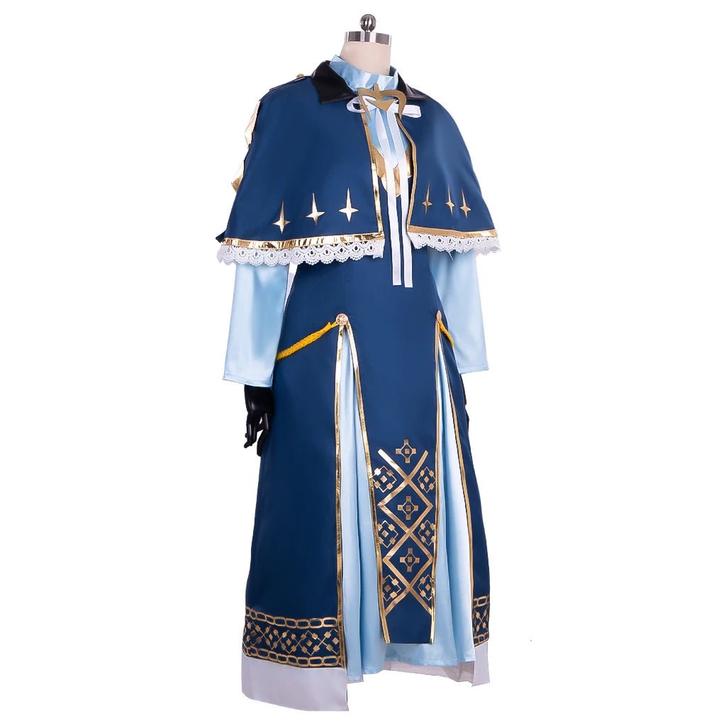 Costume Cosplay Marianne de Fire Emblem - Uniforme Bleu Fantaisie pour Femme - Robe Costume pour Fête Halloween, Comic Con et Spectacles