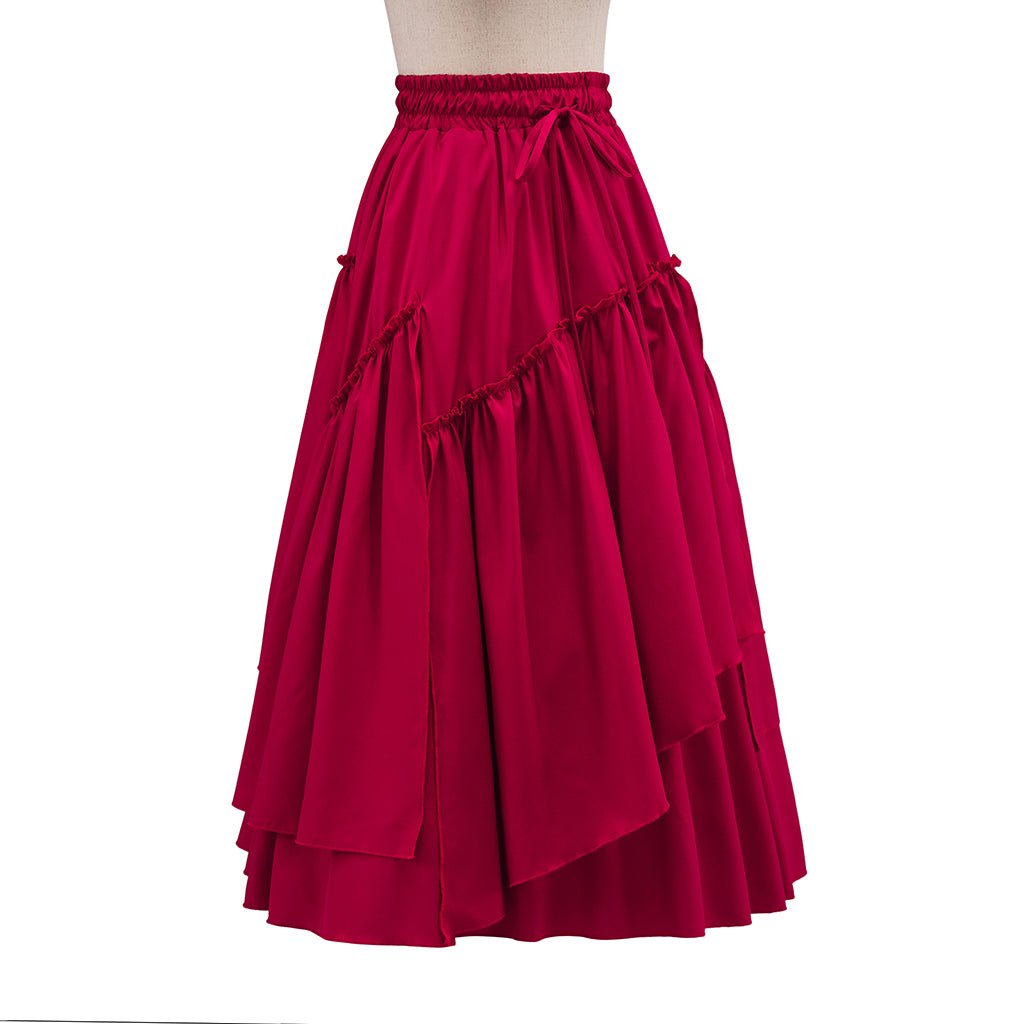 Jupe en Corduroy Rétro Printanière pour Femmes – Jupe Médiévale à Carreaux Plissée Haute Taille