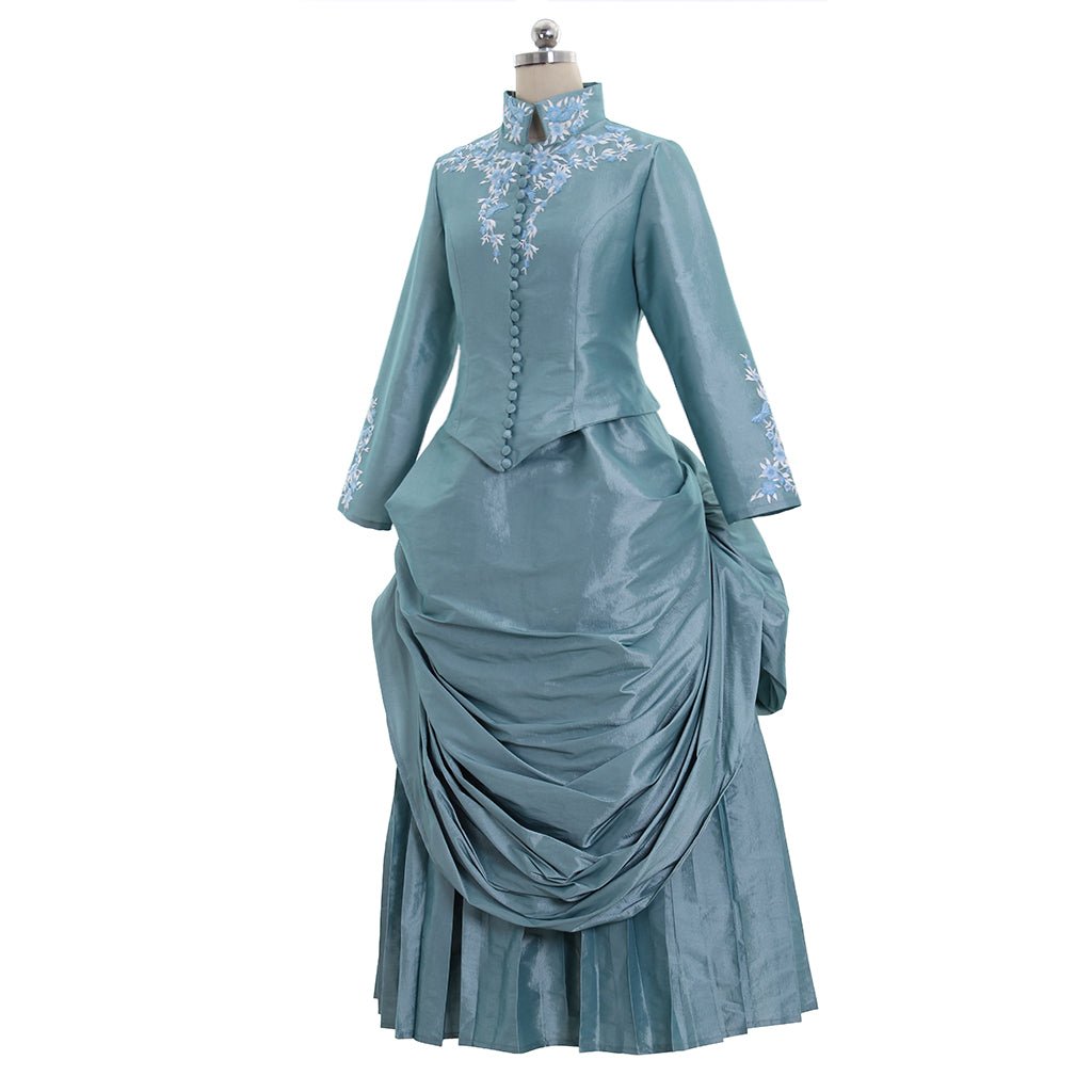 Robe de Jour Victorienne Verte | Inspirée de Dracula, Robe Vintage pour Thé et Bal