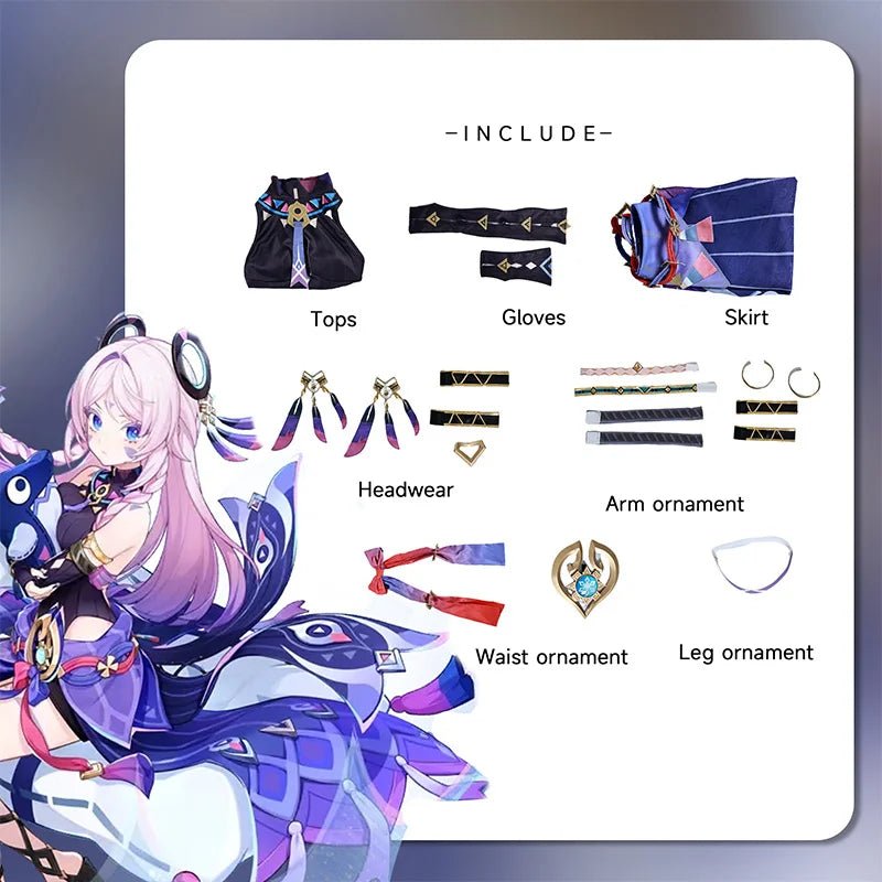 Costume Cosplay Citlali de Genshin Impact Natlan Maîtres du Vent Nocturne pour Femmes