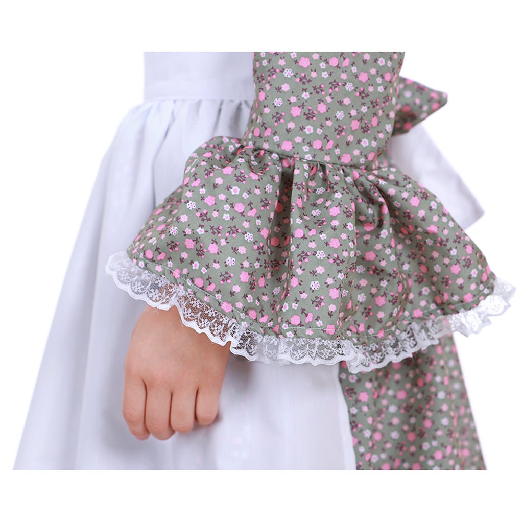 Costume de Fille de Chambre Coloniale Pionnière de la Prairie pour Enfants