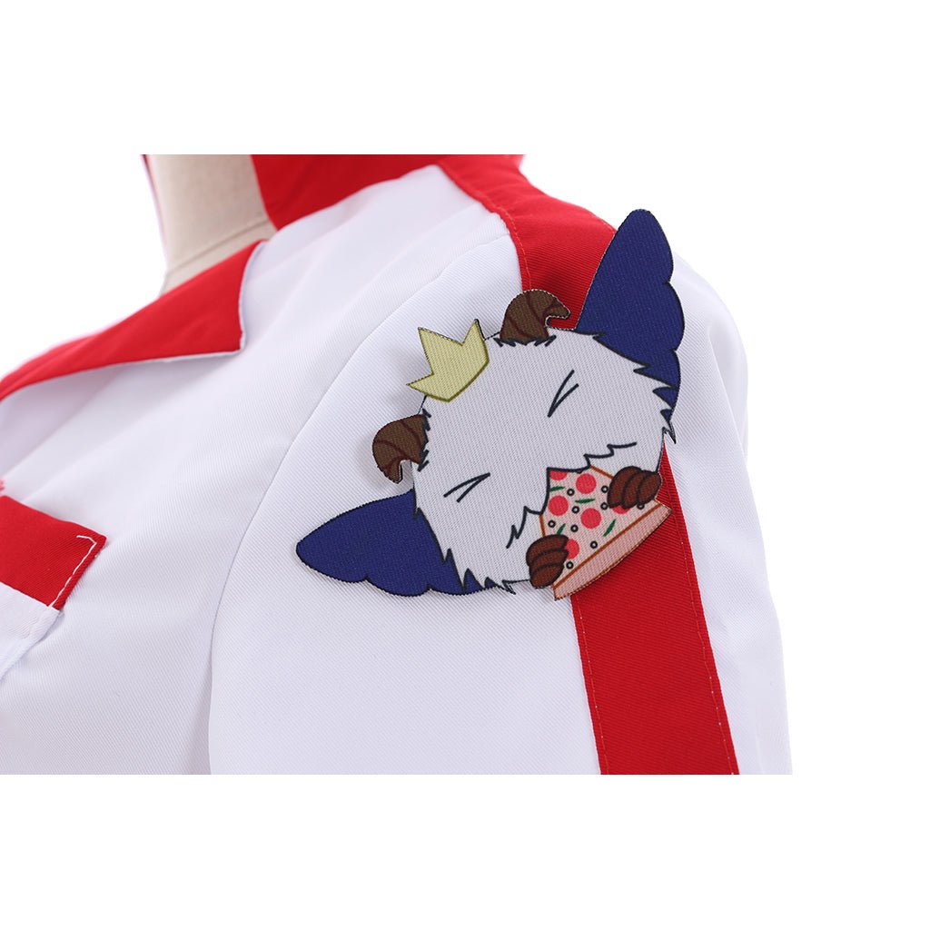 Costume Cosplay LOL Sivir Livraison de Pizza pour Femmes | Haut Crop, Shorts et Chapeau Ensemble Complet