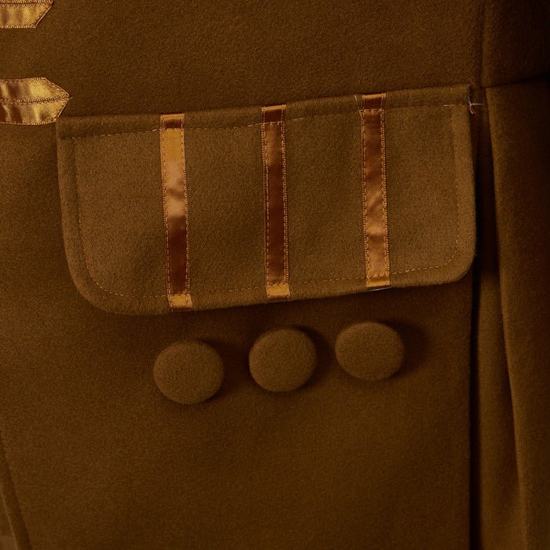 Nouveau Manteau Brun du 18e Siècle - Costume Cosplay Style Militaire Colonial Édouardien