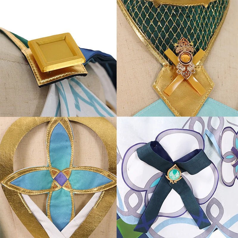 Costume Cosplay Faruzan Femme de Genshin Impact - Ensemble Complet avec Cape pour Halloween et Conventions