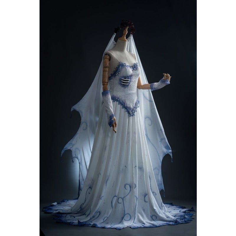 Costume Cosplay Emily la Mariée Cadavre & Perruque Gothique pour Halloween