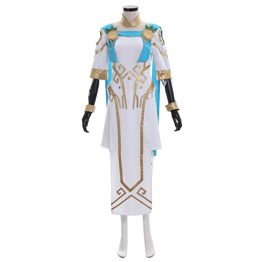 Costume Cosplay Overwatch Mercy Angela Ziegler Skin Jeux d'Été Ensemble Complet
