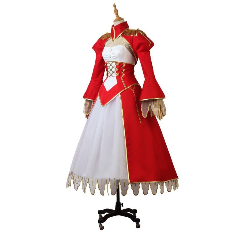 Costume Cosplay Nero Claudius Robe Rouge et Blanche - Tenue de Noël Fate/Grand Order