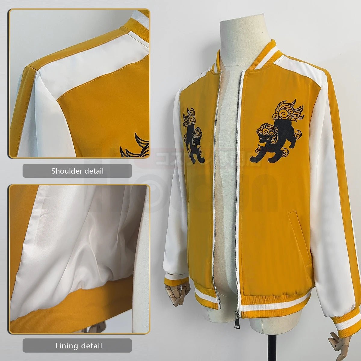 Veste Coupe-Vent Anime Tomiyama Choji Jo Togame Costume Cosplay Broderie Veste College Lion Den Cadeau