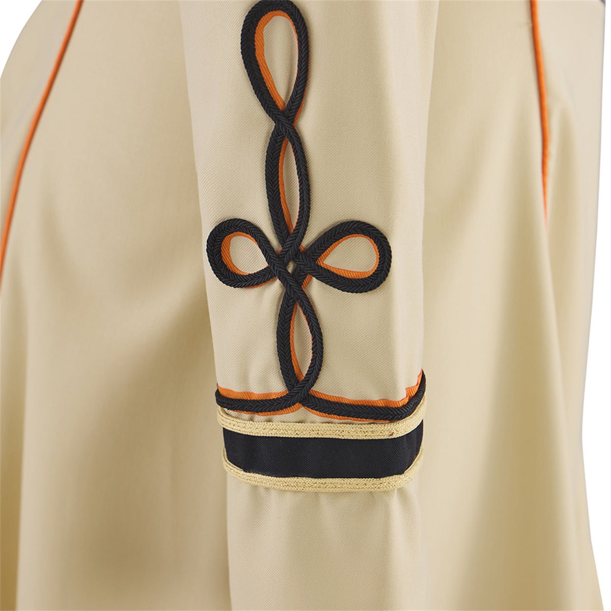 Manteau Militaire Beige Longueur Moyenne – Costume Cosplay Médiéval