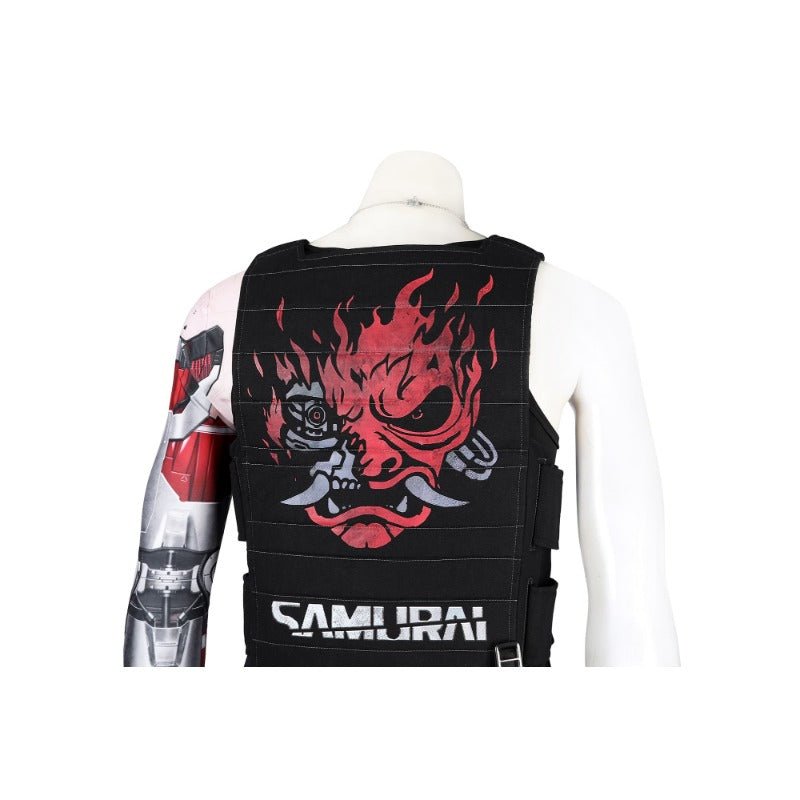 Costume Cosplay Johnny Silverhand Cyberpunk 2077 Veste sans Manches pour Fête Halloween