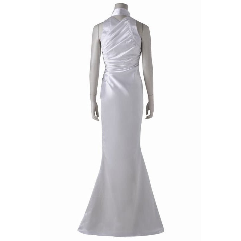 Costume Cosplay Game XV Lunafreya Nox Fleuret - Robe Blanche Élégante pour Fêtes d'Halloween