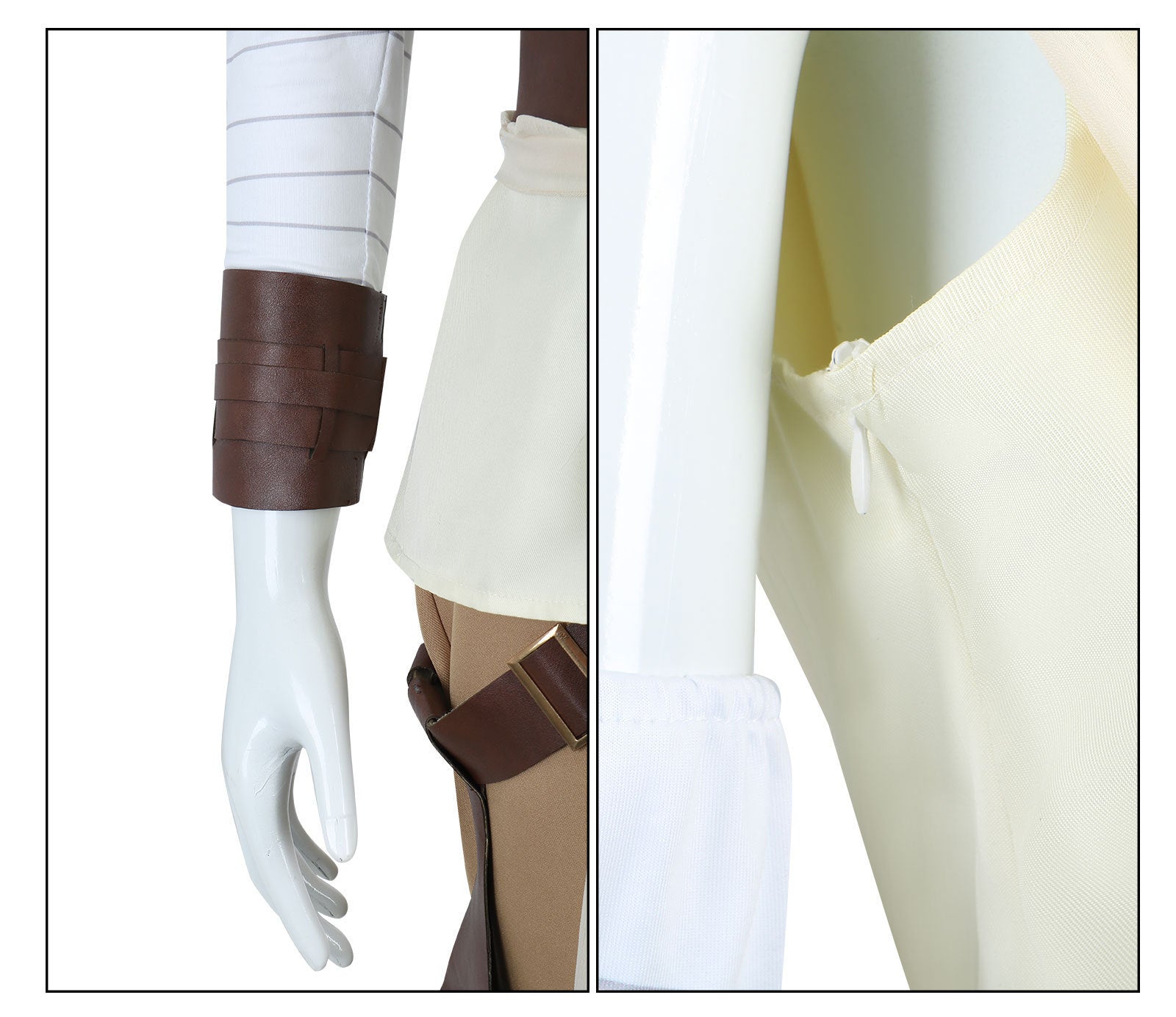 Costume Jedi Knight Rey Star Wars – Style Officiel pour Cosplay et Halloween