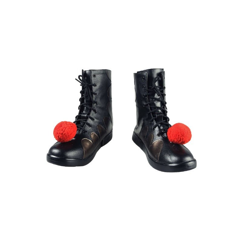 Costume Cosplay Joker Le Clown Danseur avec Écharpe Blanche et Accessoires - Déguisement Halloween