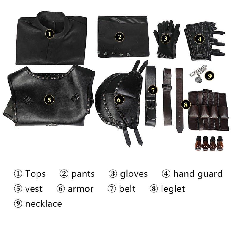 Nouveau Costume Cosplay Geralt du Film - Armure pour Homme Halloween