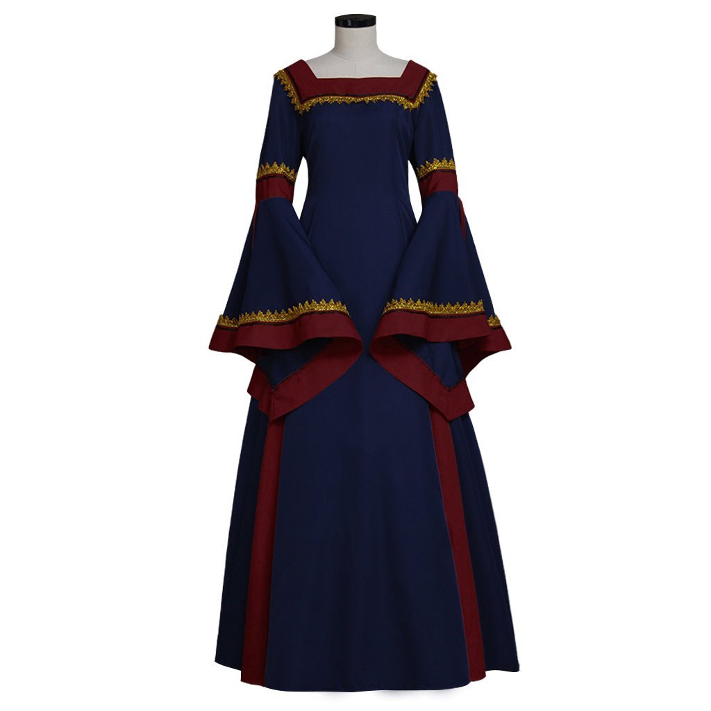 Robe Gothique Steampunk Médiévale Reine Princesse pour Halloween et Carnaval