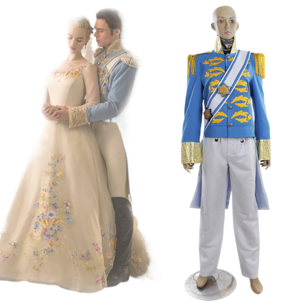 Série de Costumes Cosplay Disney Cinderella: Princesse, Prince, Belle-mère et Domestique